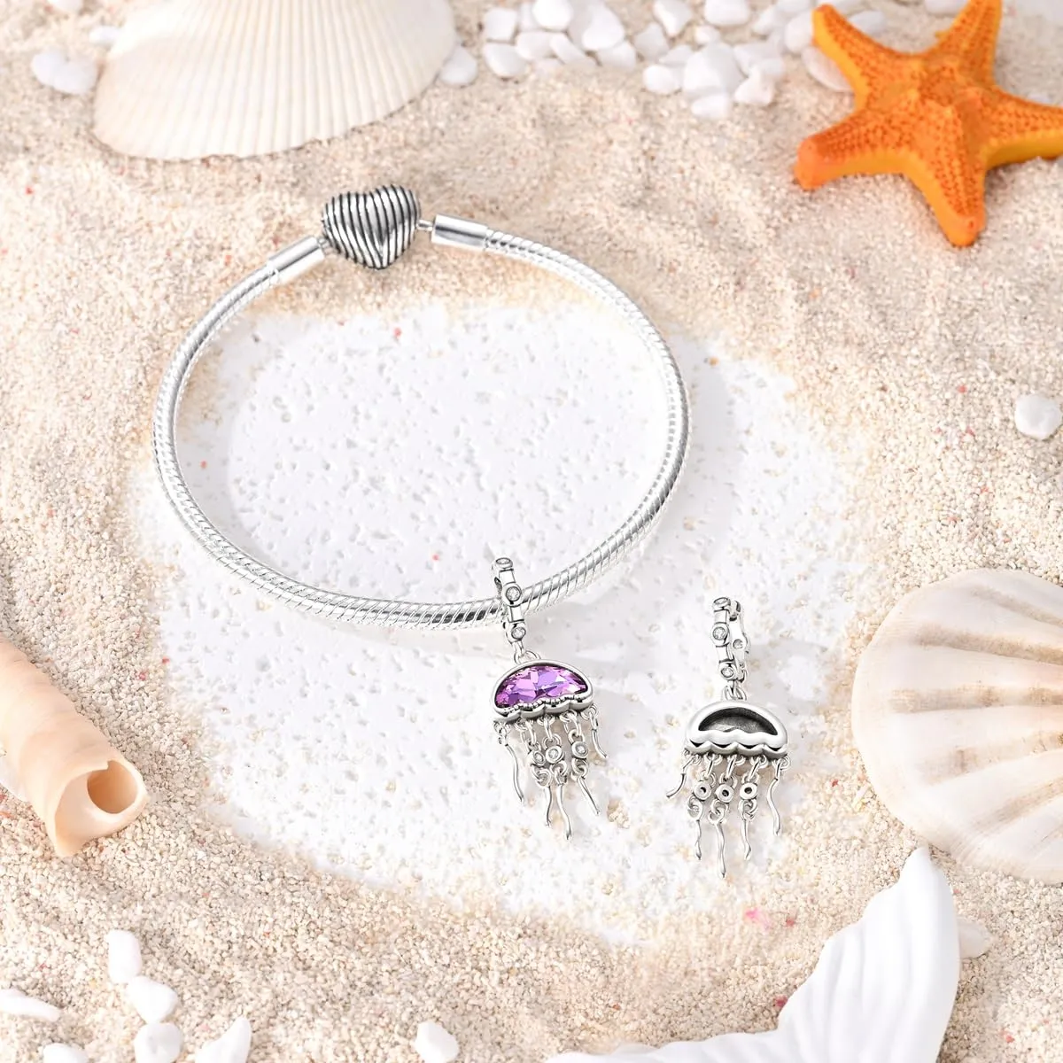 QIKAOLA Ciondolo Bead Charm Perline in argento sterling S925 per bracciali e collane europee per donne - immagine 5