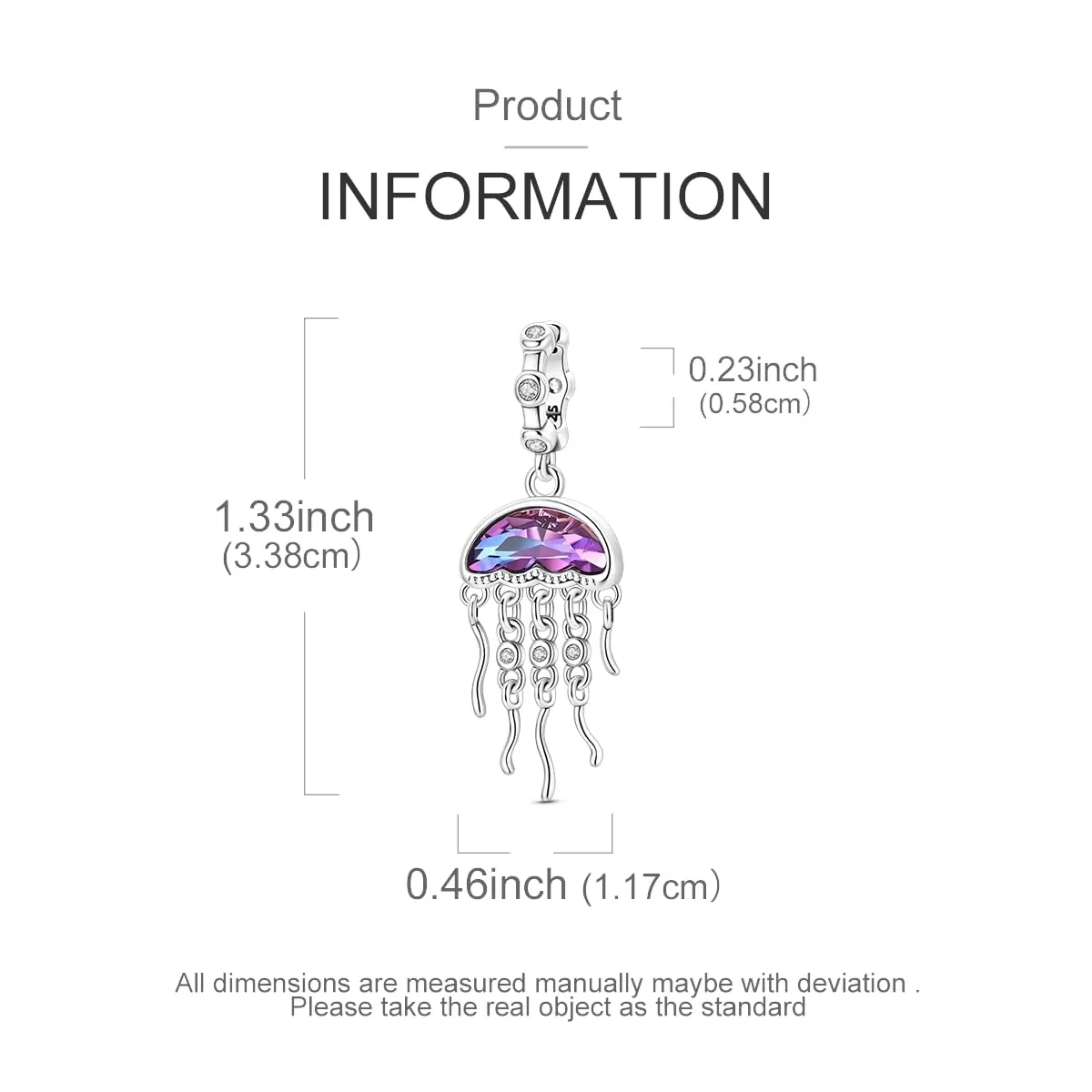 QIKAOLA Ciondolo Bead Charm Perline in argento sterling S925 per bracciali e collane europee per donne - immagine 6