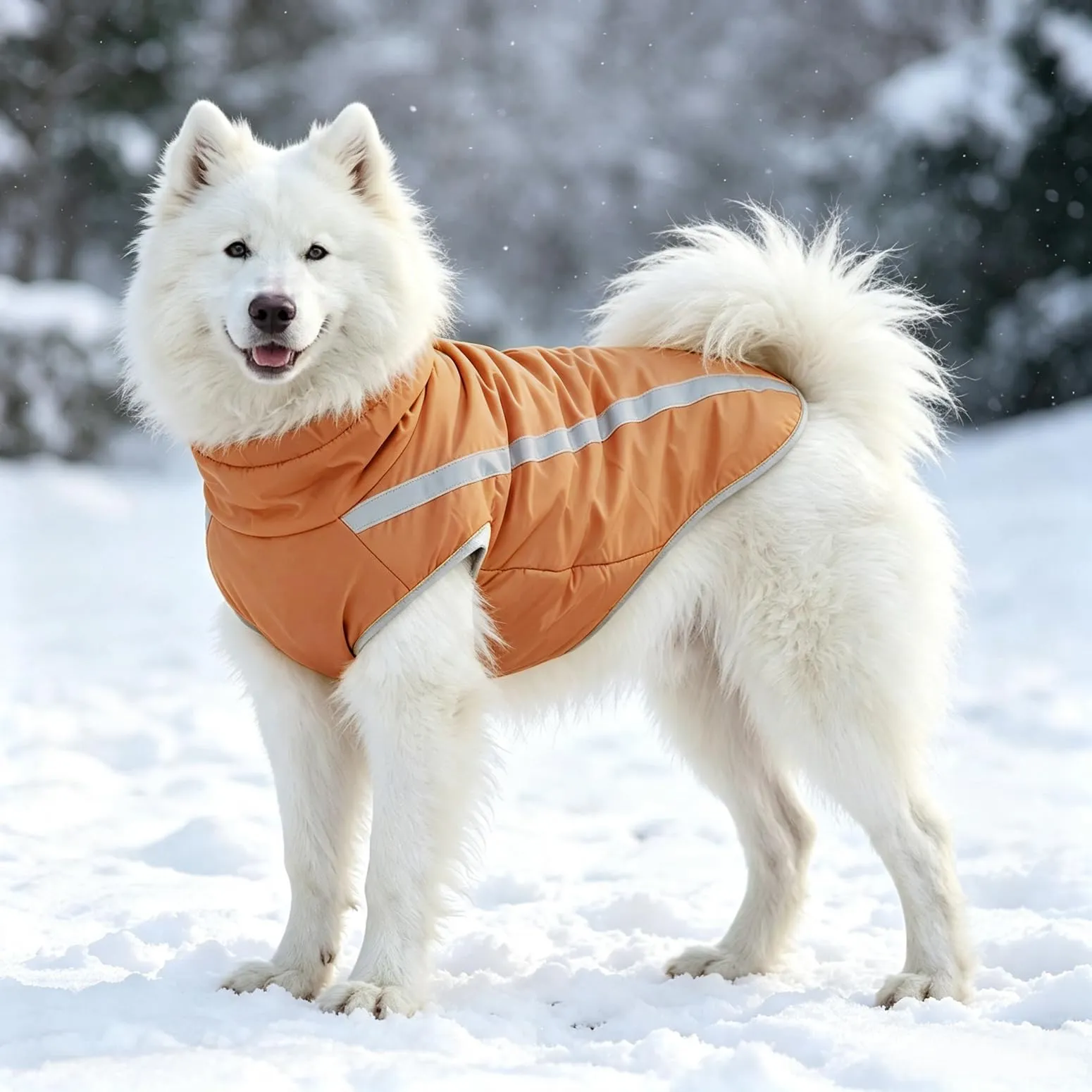Idepet Cappotto per cani impermeabile Giacca invernale calda, Giacca per cani antivento Abbigliamento per cani Completo per cani di taglia piccola di taglia media con foro per imbracatura XL-6XL - immagine 5