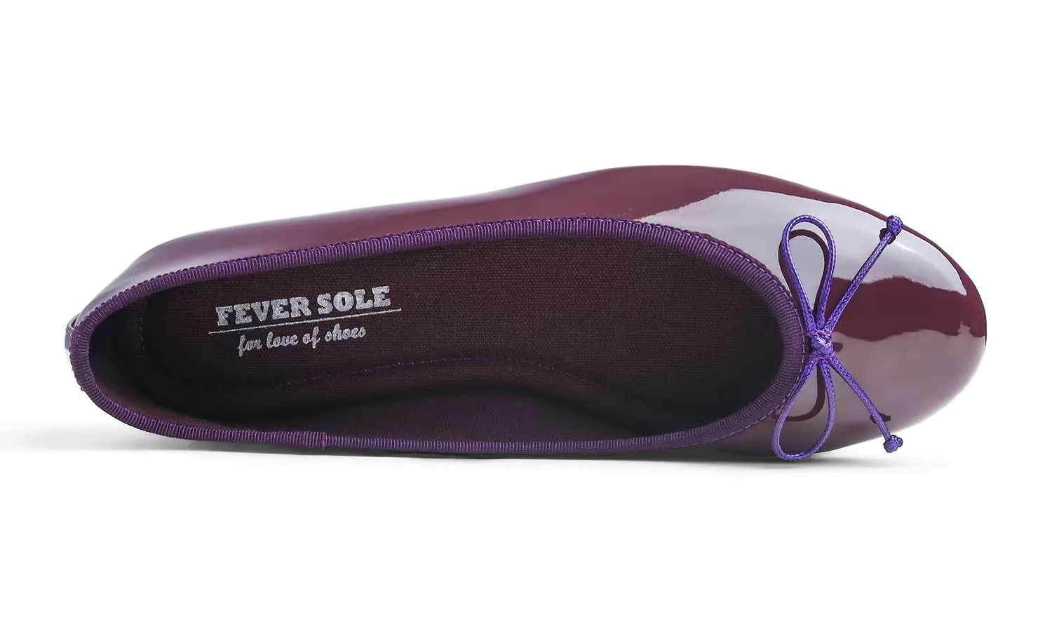 Feversole Scarpe da Donna Classiche Ballerine laccate da Balerina Piatte da Donna, Viola, 36 EU - immagine 4