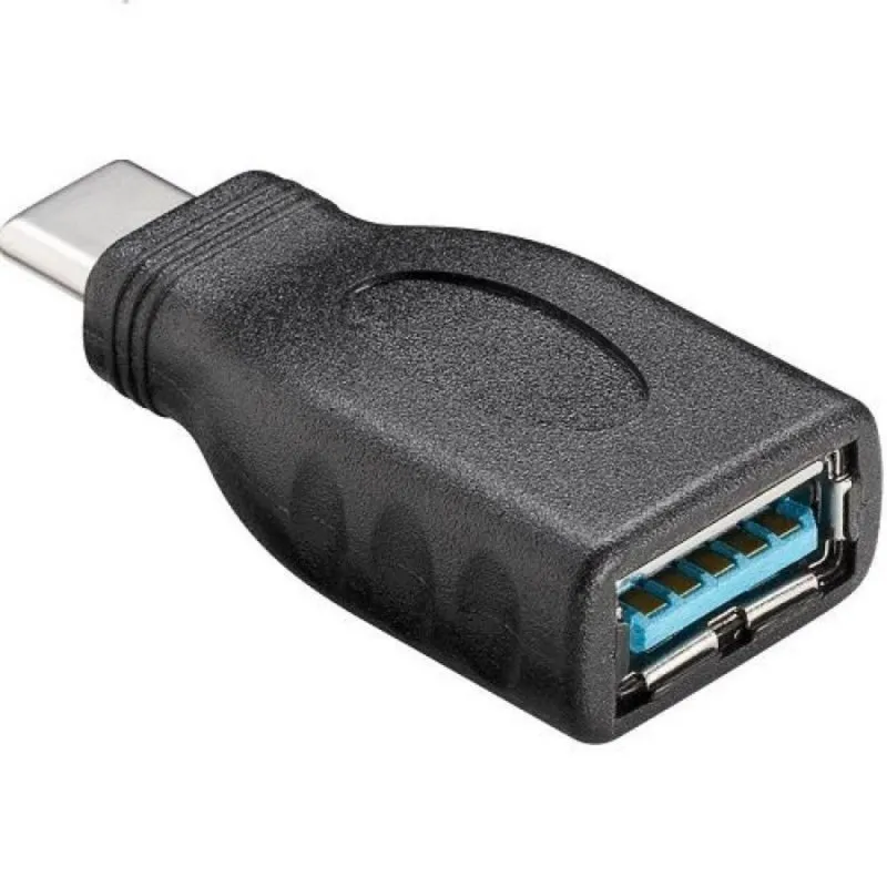 Adattatore USB 3.0 Femmina tipo A a Maschio USB-C Nero Goobay 45395 - immagine 1
