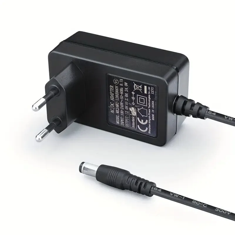 Alimentatore nero 12v 2a - immagine 1