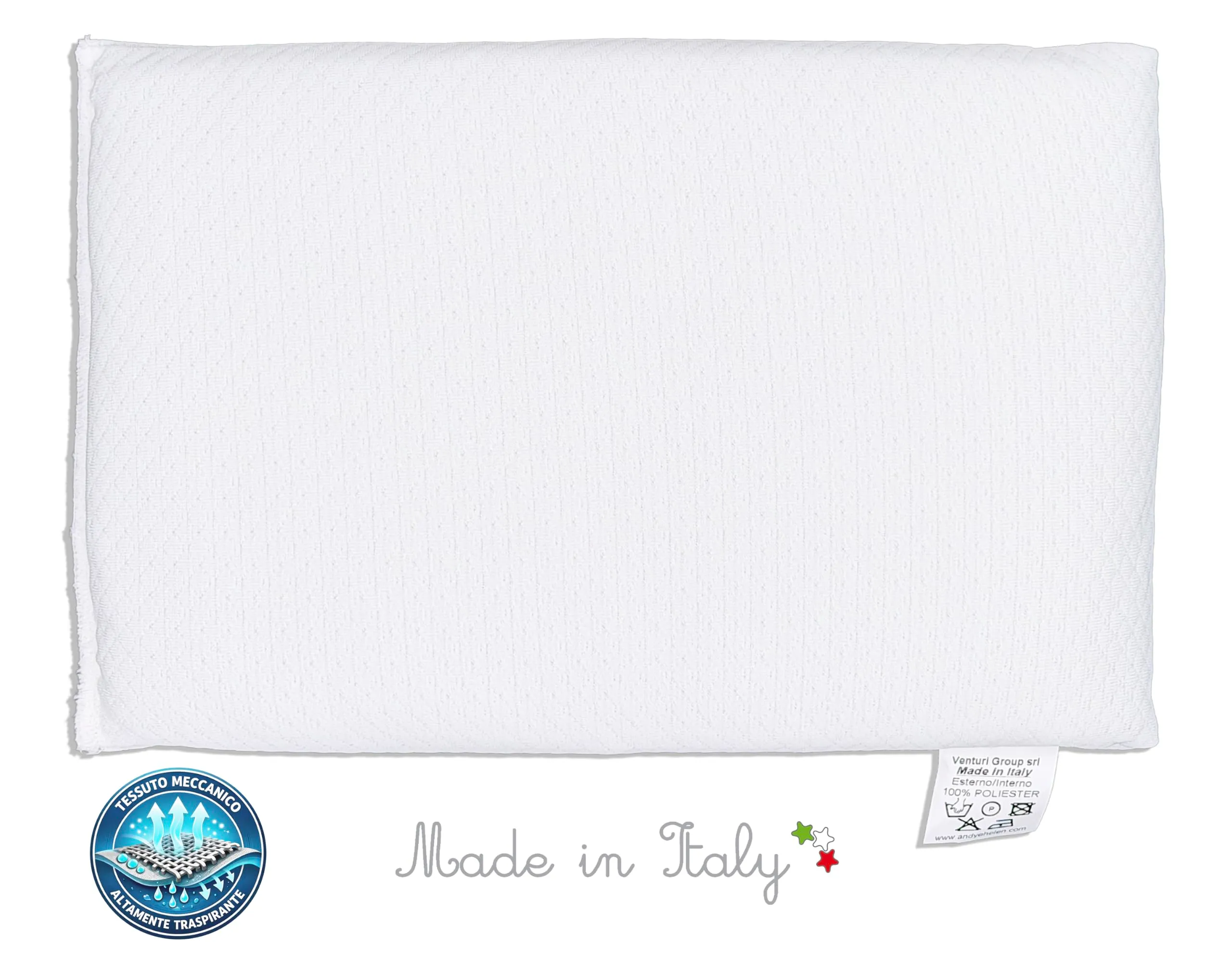 ANDY & HELEN® - Cuscino Culla/Carrozzina Antisoffoco PRIME altamente traspirante. Misure: 31x21x3 cm - immagine 6
