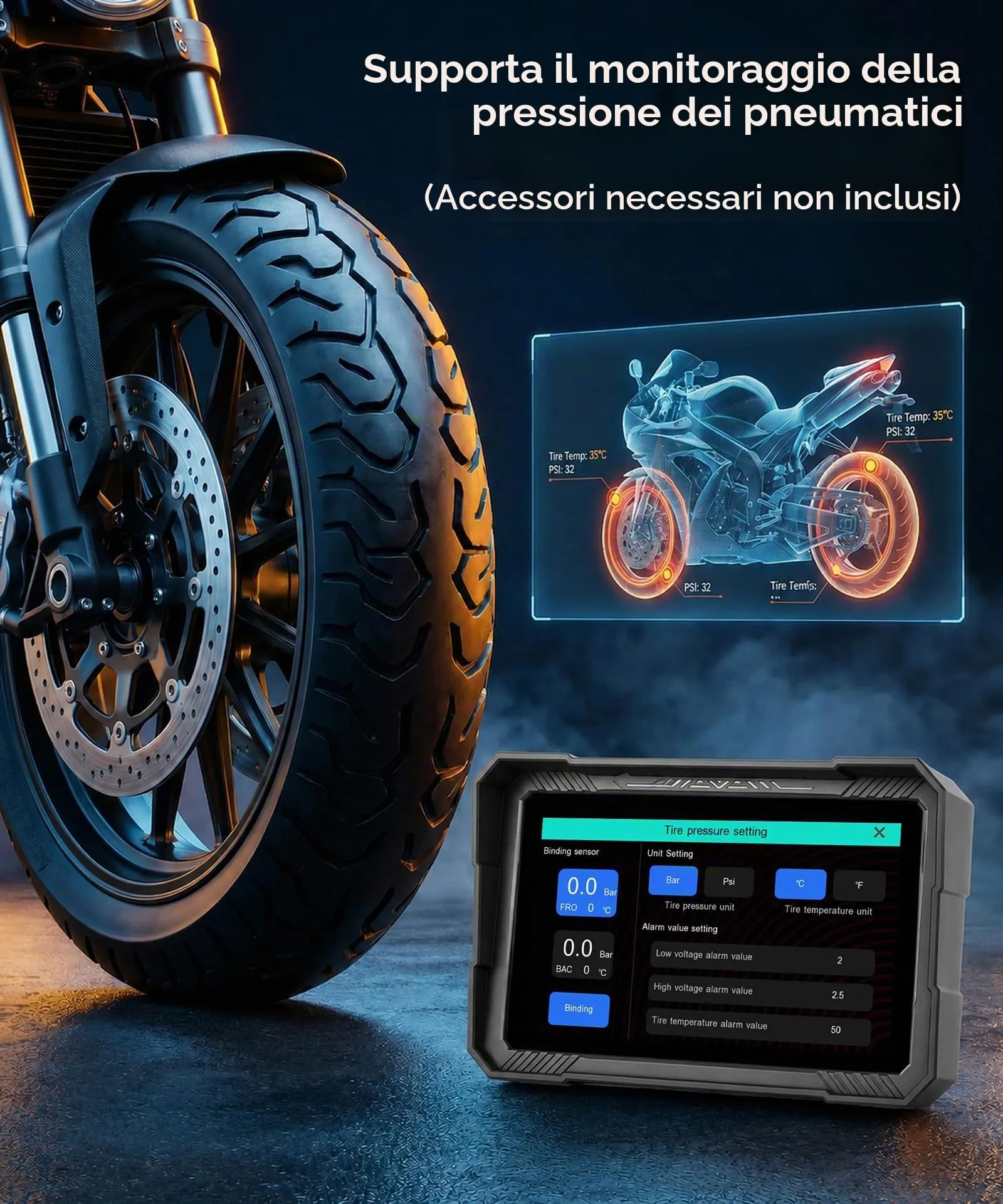 Rimoody Wireless Carplay Display Motociclo Android Auto con Pulsanti di Controllo, 5" Touchscreen Car Play Autoradio Portatile per Motorbike, CarPlay Monitor per Moto Bluetooth/IP68 Impermeabile/Navi - immagine 8