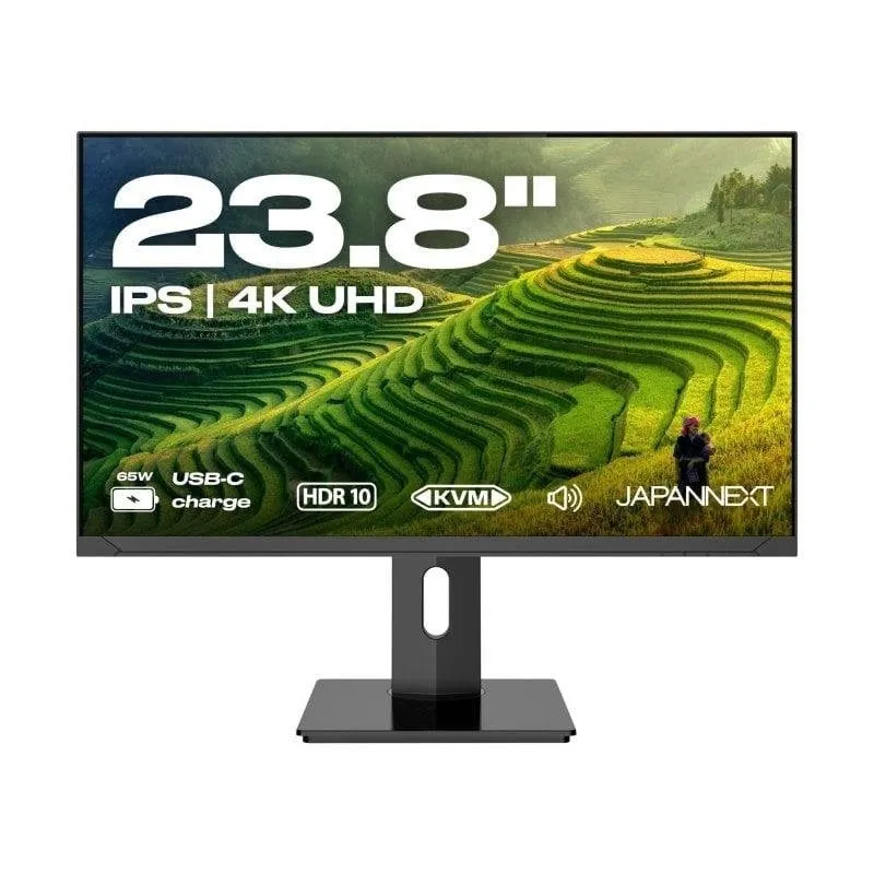 Monitor PC JAPANNEXT JN-IPS2380UHDR-C65W-HSP 23.8" UltraHD 4K IPS USB-C HDR10 8ms - immagine 1