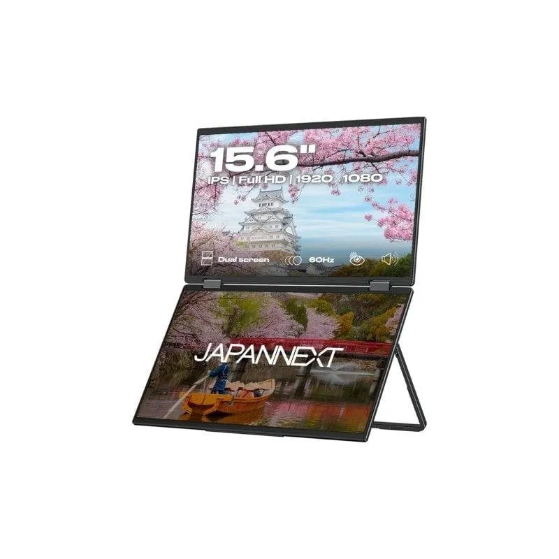 Monitor PC JAPANNEXT JN-DMD-IPS156F 2x15,6" Full HD IPS G-Sync FreeSync USB-C HDMI - immagine 1