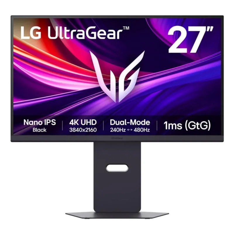 Monitor LG 27G850A-B 27" Nano IPS 4K UHD 240Hz 1ms G-Sync FreeSync HDR600 Nero - immagine 1