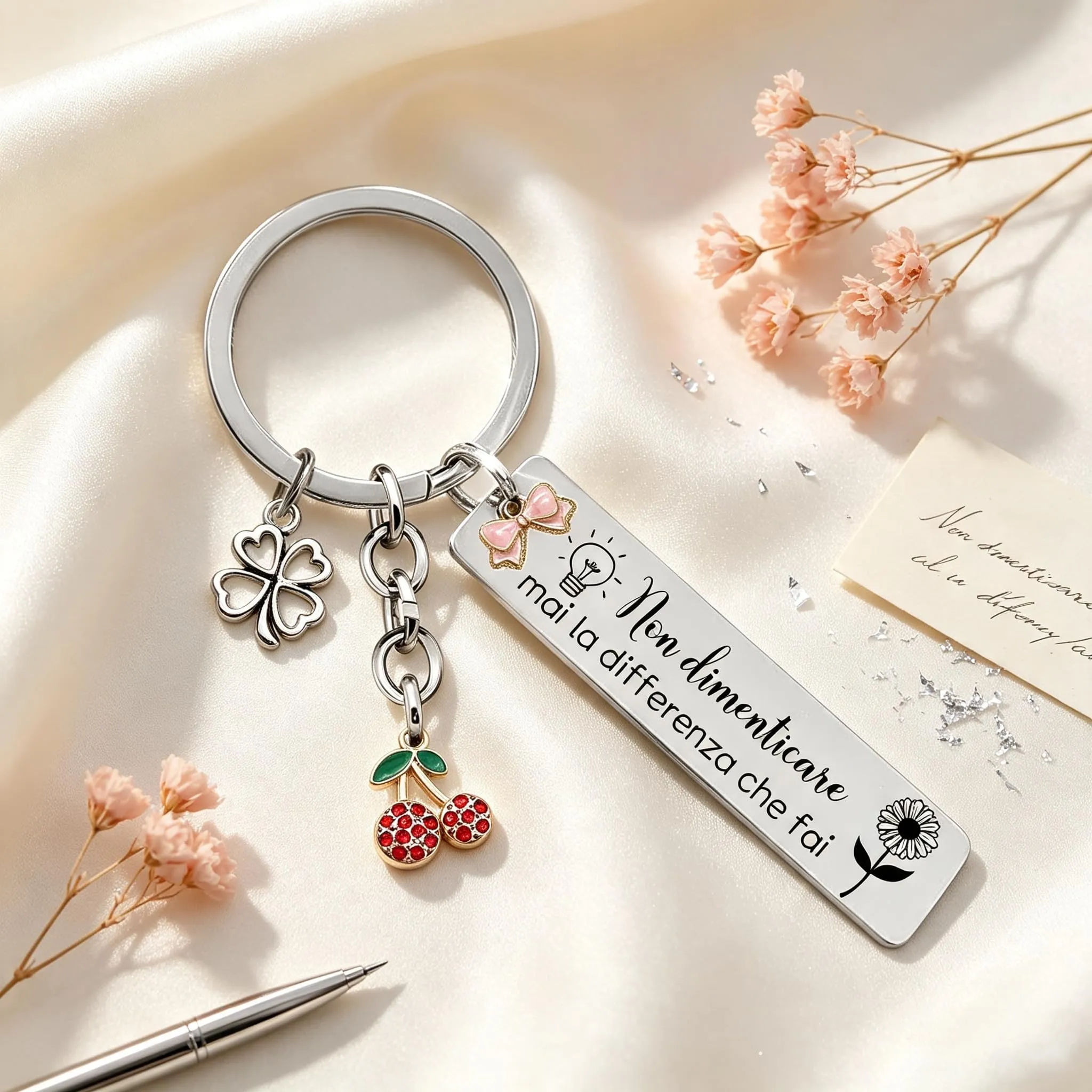 GUOYU Regali di Ispirazione Portachiavi Portafortuna Amica-Regali di Compleanno Donna,Regalo donna, Regali Ispirativi per Migliori Amiche, Colleghe, Moglie, Madre, Sorelle-Regali Natale Collega (8) - immagine 2
