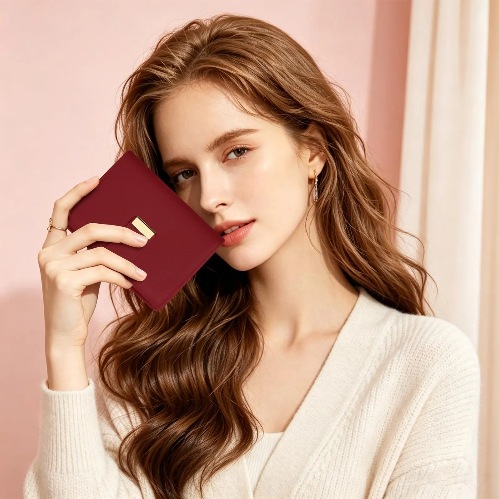 Faneam Portafoglio Donna Piccolo in Pelle, RFID, 12 Carte e Scatola Regalo - immagine 6
