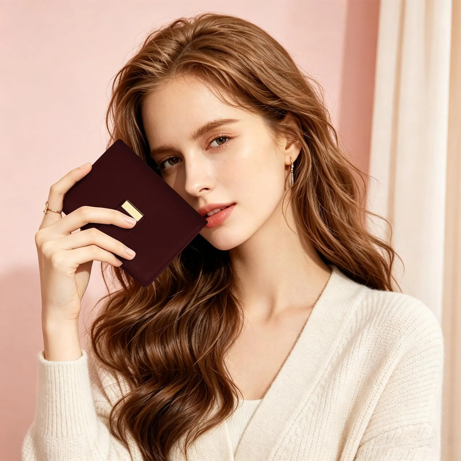 Faneam Portafoglio Donna Piccolo in Pelle, RFID, 12 Carte e Scatola Regalo - immagine 7