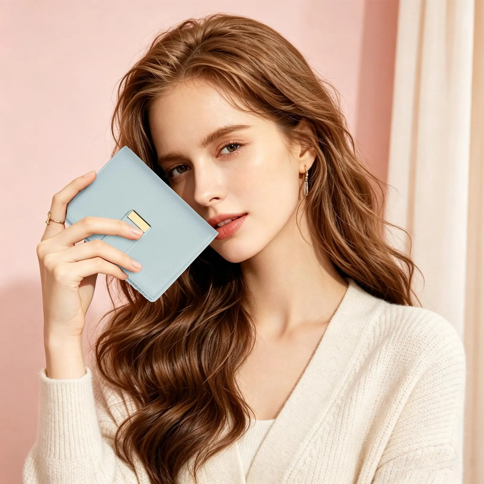 Faneam Portafoglio Donna Piccolo in Pelle, RFID, 12 Carte e Scatola Regalo - immagine 6