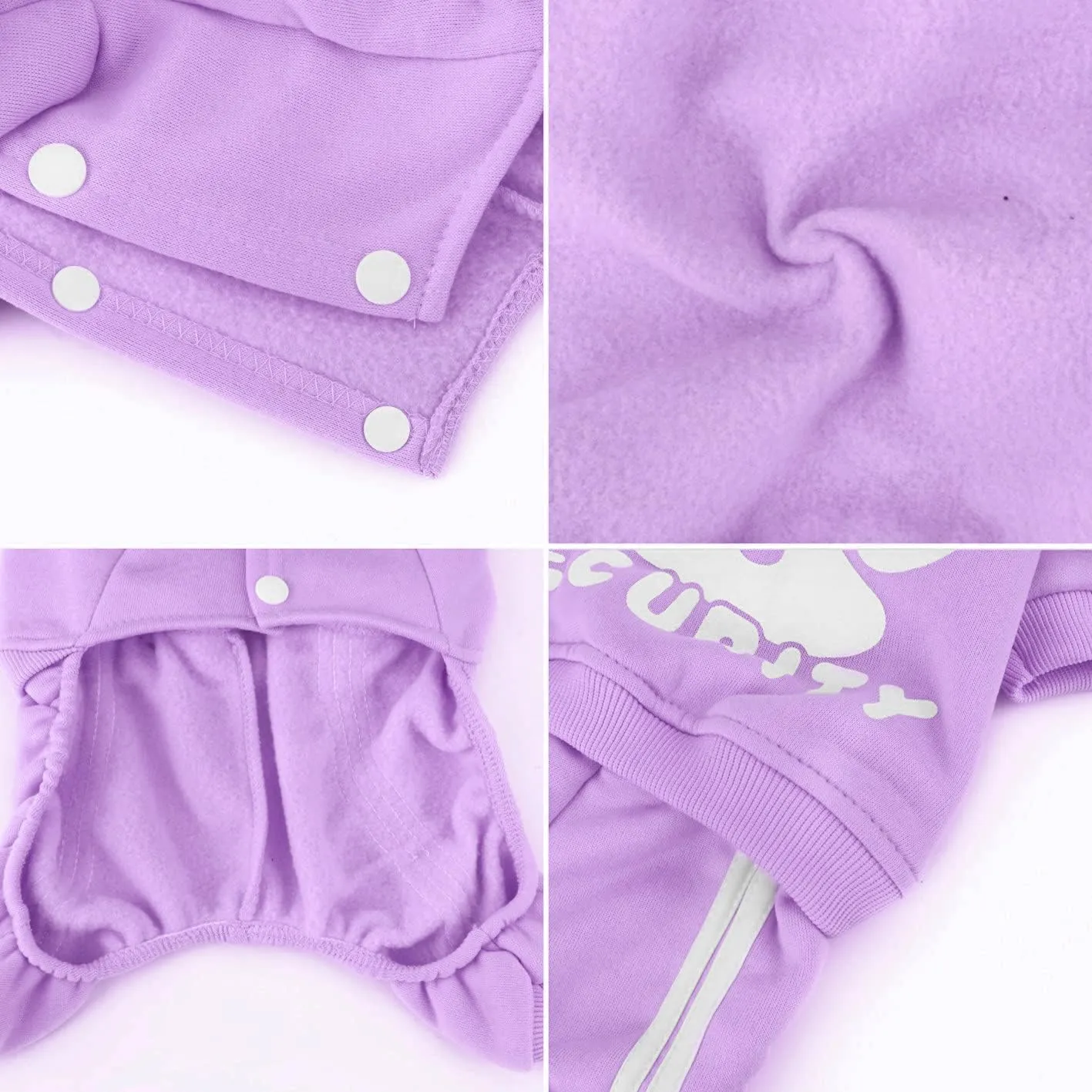 Dolahovy Felpa con cappuccio per cani Abbigliamento animali domestici Maglioni cuccioli autunno inverno Cappotti in pile cani Abito cane cotone per Chihuahua Small Medium Cani (Violetta, S) - immagine 7