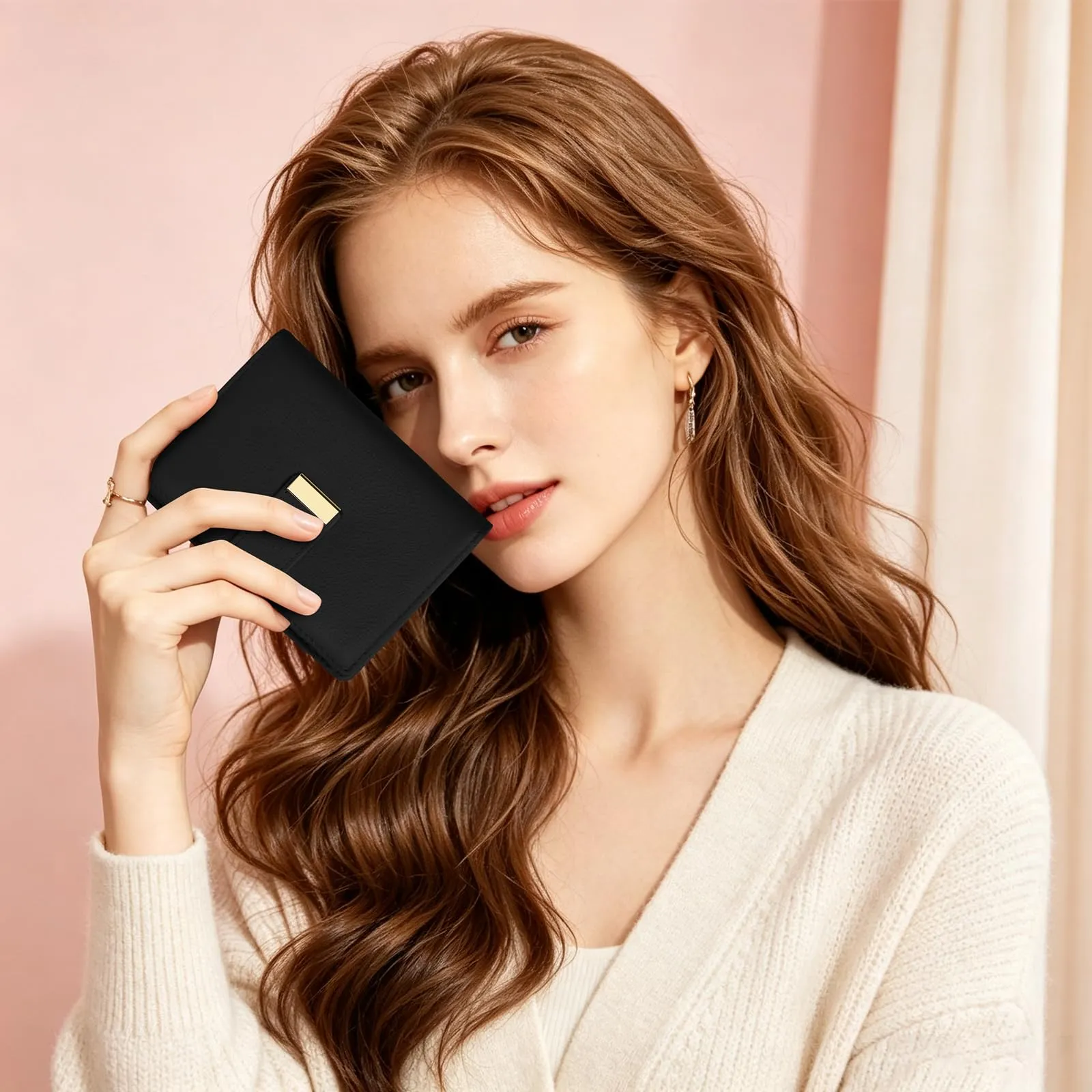 Faneam Portafoglio Donna Piccolo in Pelle, RFID, 12 Carte e Scatola Regalo - immagine 7