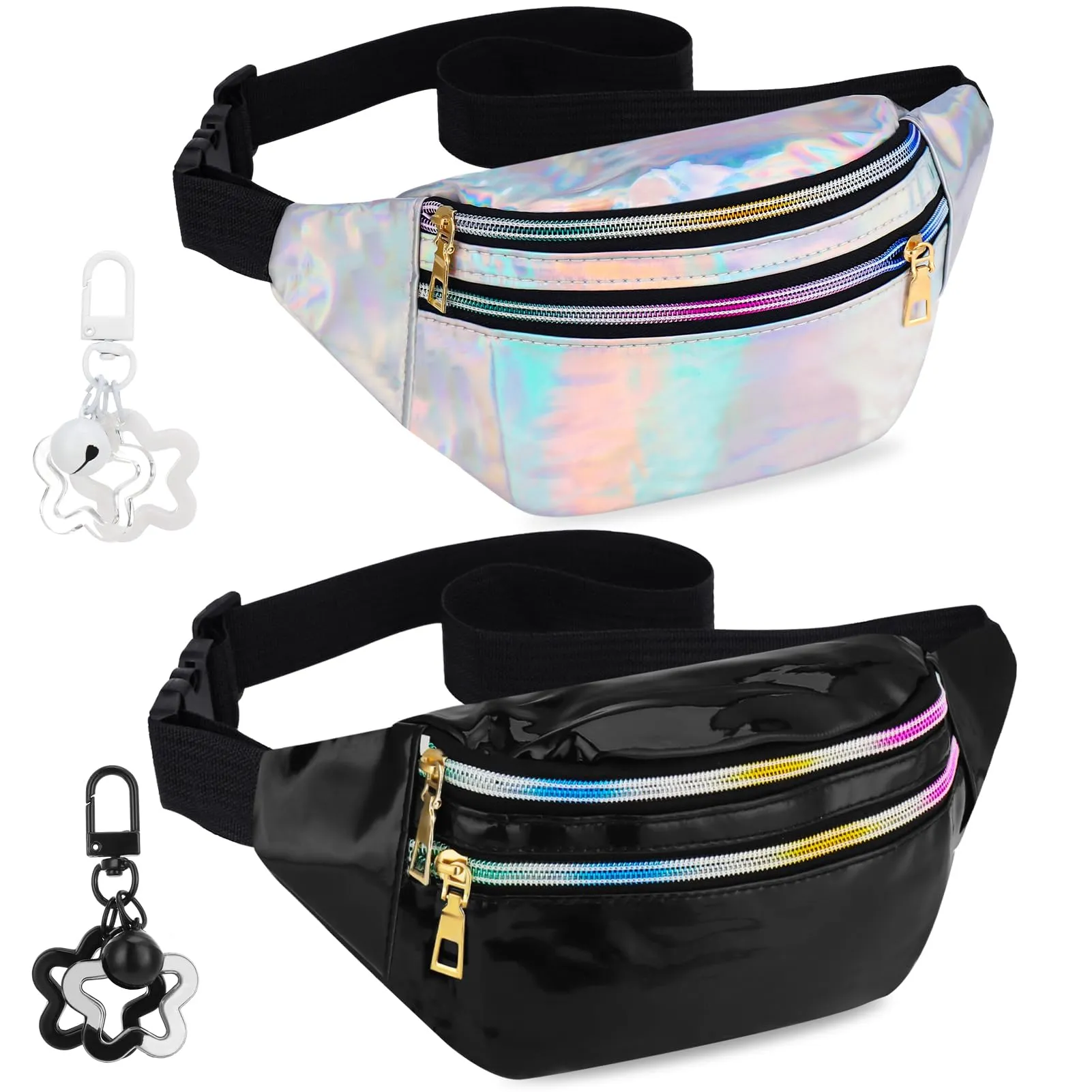Halinuia Marsupio Da Donna con Glitter Impermeabile Con Portachiavi - immagine 1