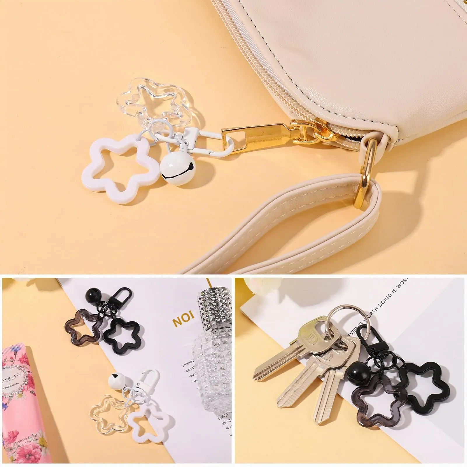 Halinuia Marsupio Da Donna con Glitter Impermeabile Con Portachiavi - immagine 5