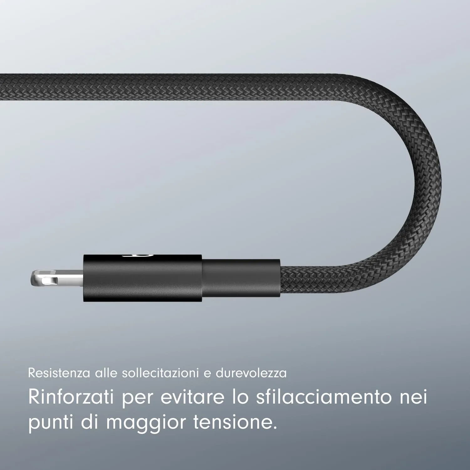 Beats in tessuto intrecciato da USB-C a Lightning Cavo, ricarica rapida, resistente e antigroviglio, caricatore compatibile per dispositivi Apple con porte Lightning (1,5 m) - Nero nucleare - immagine 5