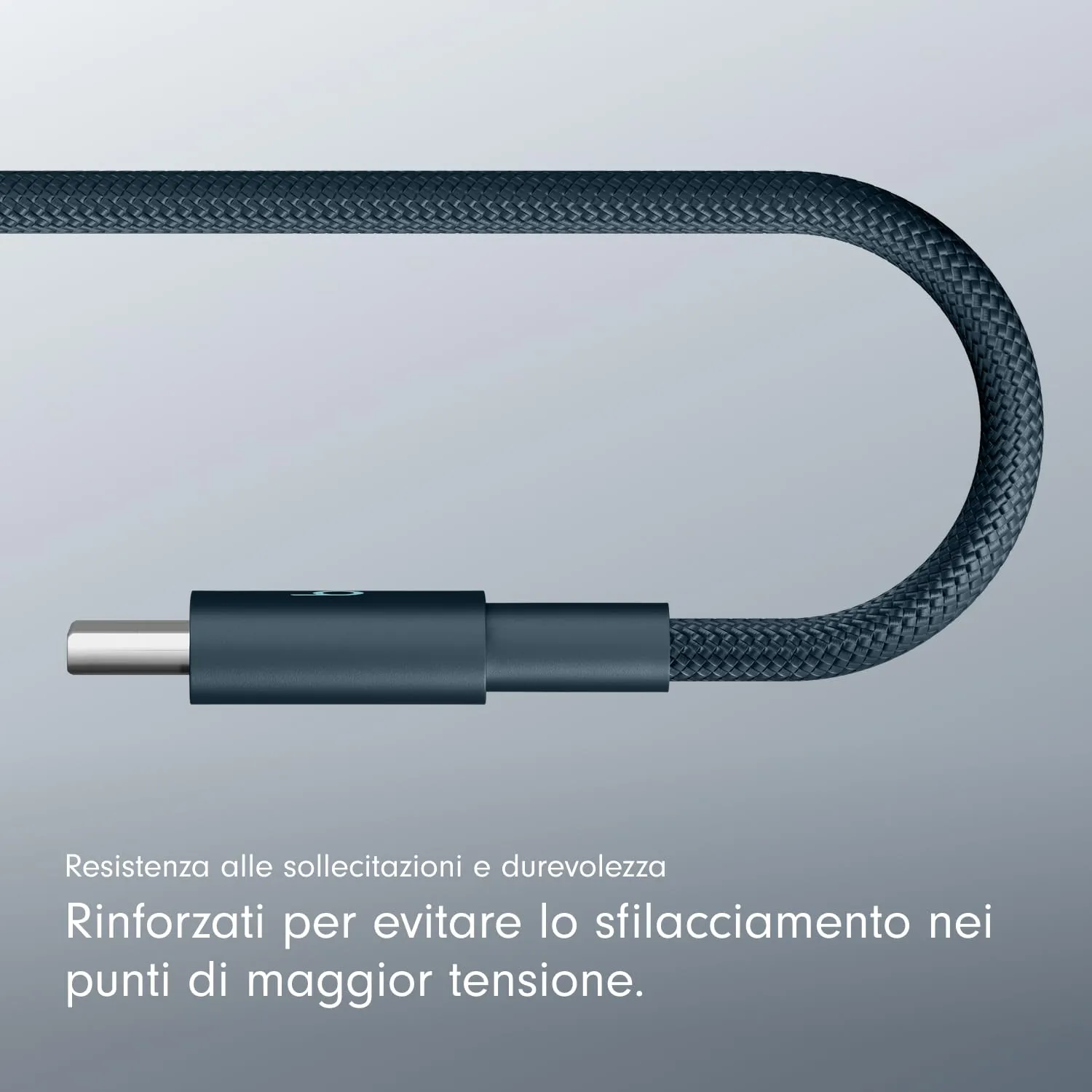 Beats da USB-C a USB-C Cavo in tessuto intrecciato, ricarica rapida, resistente e antigroviglio, caricatore compatibile per dispositivi Apple e Android (1,5 m) - Blu burrasca - immagine 5