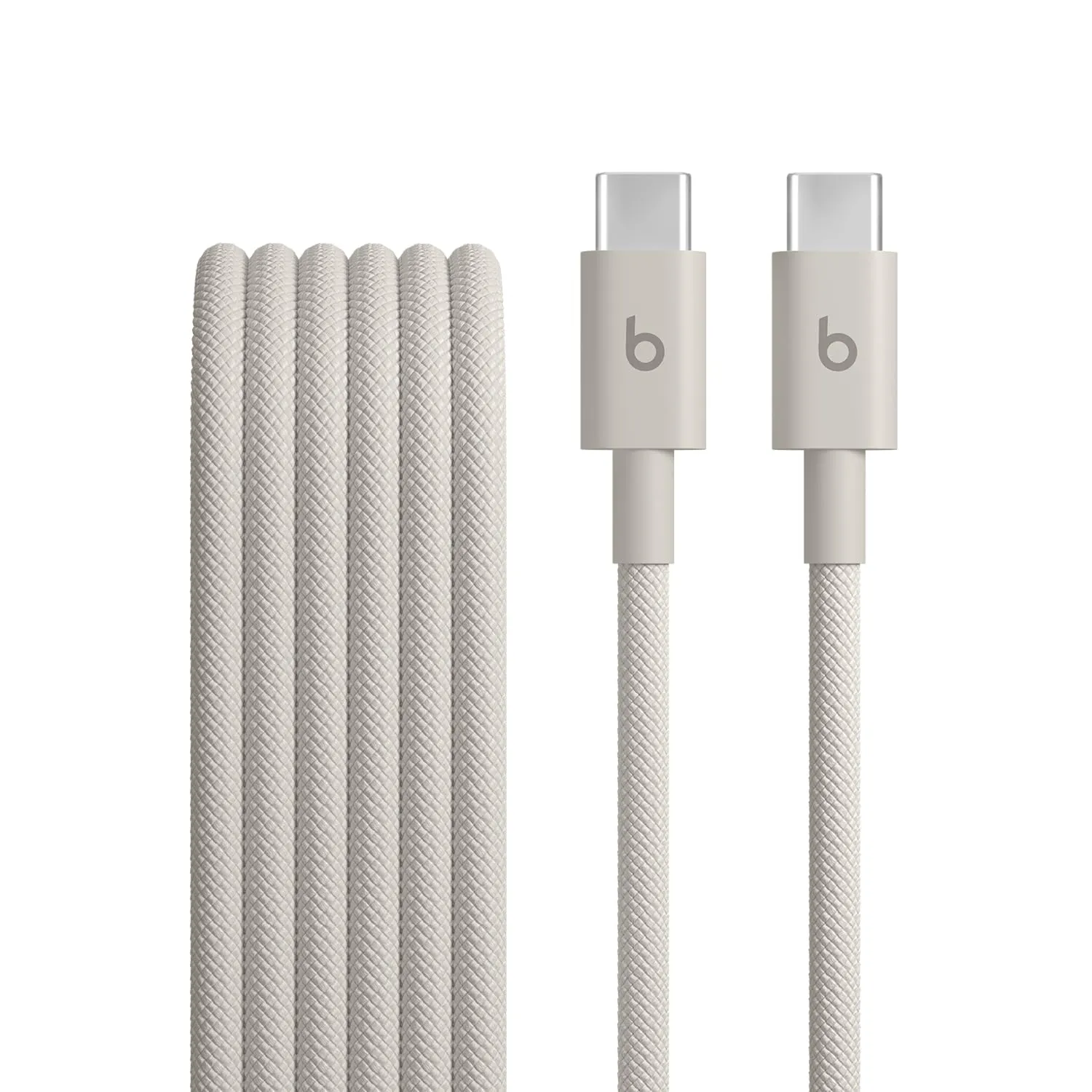 Beats da USB-C a USB-C Cavo in tessuto intrecciato, ricarica rapida, resistente e antigroviglio, caricatore compatibile per dispositivi Apple e Android (1,5 m) - Grigio guizzo - immagine 1