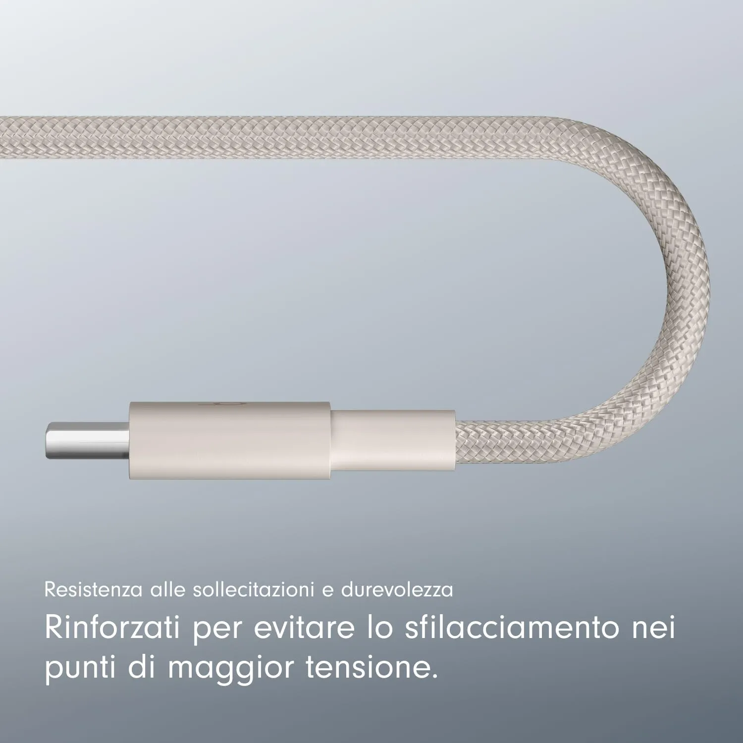 Beats da USB-C a USB-C Cavo in tessuto intrecciato, ricarica rapida, resistente e antigroviglio, caricatore compatibile per dispositivi Apple e Android (1,5 m) - Grigio guizzo - immagine 5