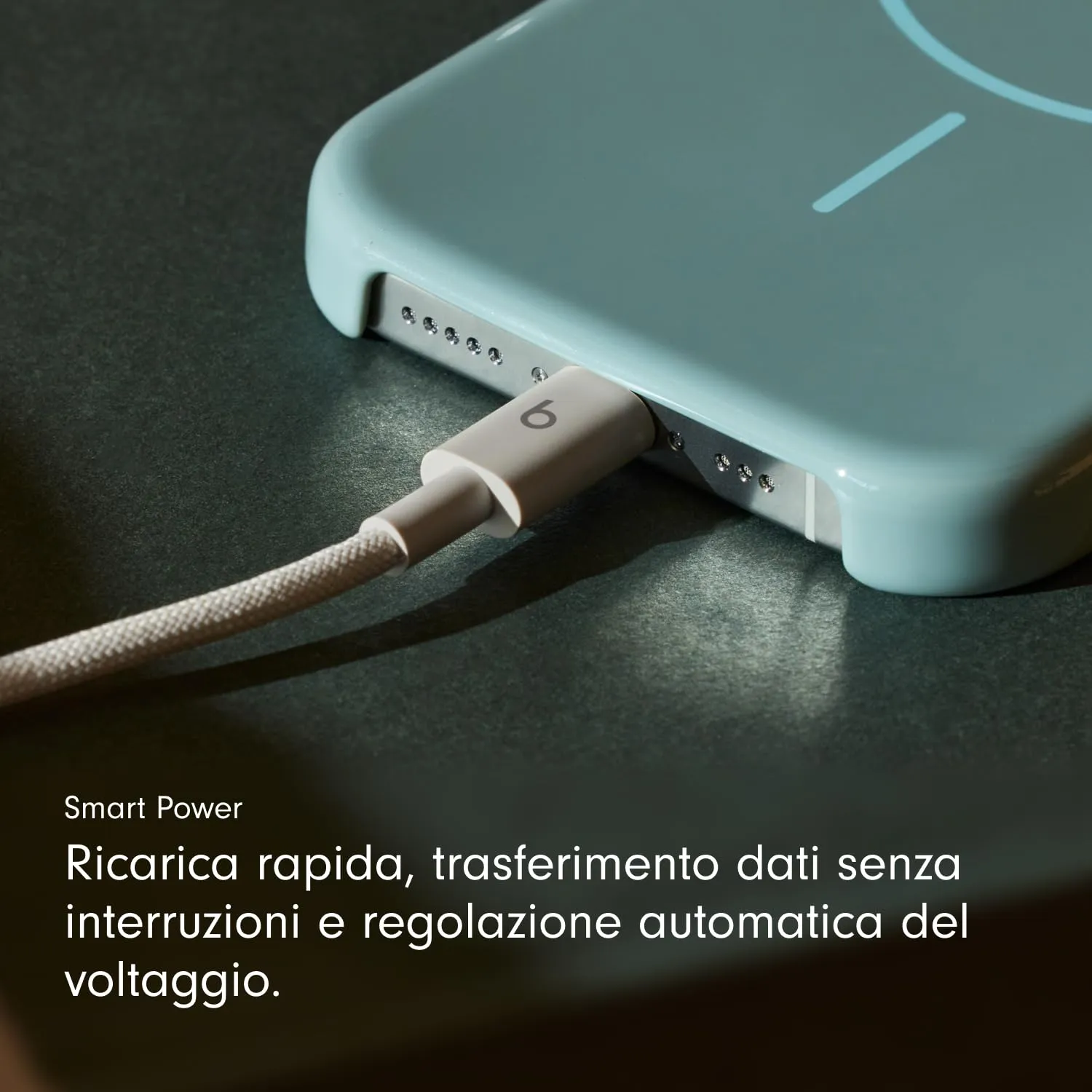 Beats da USB-C a USB-C Cavo in tessuto intrecciato, ricarica rapida, resistente e antigroviglio, caricatore compatibile per dispositivi Apple e Android (1,5 m) - Grigio guizzo - immagine 6