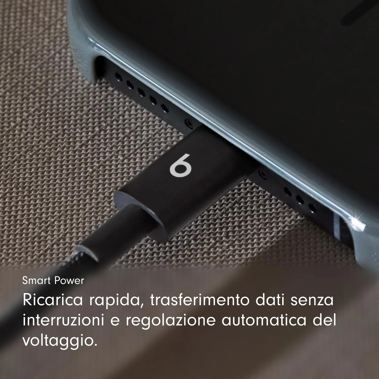 Beats da USB-C a USB-C Confezione da due cavi in tessuto intrecciato, ricarica rapida, resistente e antigroviglio, caricatore compatibile per dispositivi Apple e Android (1,5 m) - Nero nucleare - immagine 6
