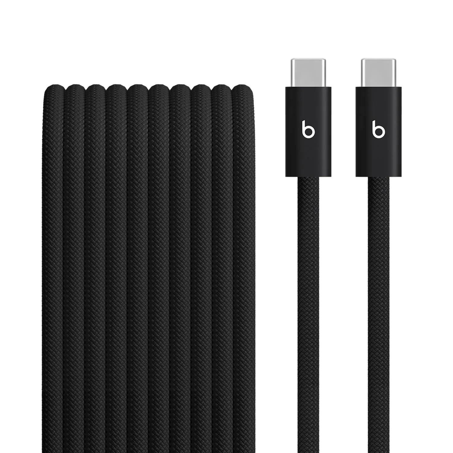 Cavo Beats intrecciato da 240 W, da USB-C a USB-C, per ricarica rapida, resistente e antigroviglio, compatibile con dispositivi Apple e Android (3 m) – Nero nucleare - immagine 1