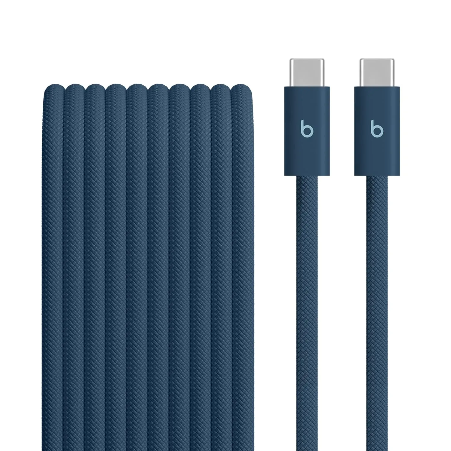 Cavo Beats intrecciato da 240 W, da USB-C a USB-C, per ricarica rapida, resistente e antigroviglio, compatibile con dispositivi Apple e Android (3 m) – Blu burrasca - immagine 1