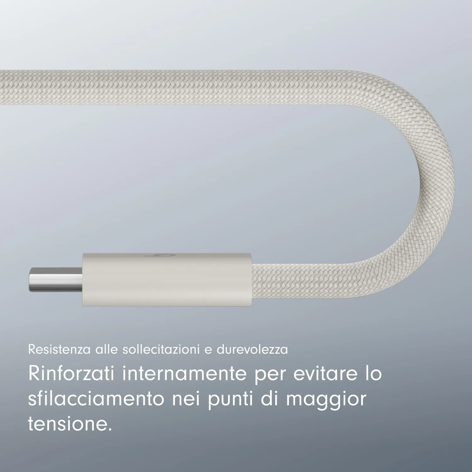 Cavo Beats intrecciato da 240 W, da USB-C a USB-C, per ricarica rapida, resistente e antigroviglio, compatibile con dispositivi Apple e Android (3 m) – Grigio guizzo - immagine 6