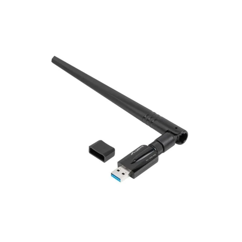 Adattatore USB Lanberg NC-1200-WIE Interno Wi-Fi Doppia Banda 1200 Mbit/s Nero - immagine 1