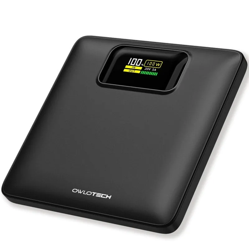 Powerbank Owlotech Kireon 20000mAh 100W USB-C Ricarica Rapida Nero - immagine 1