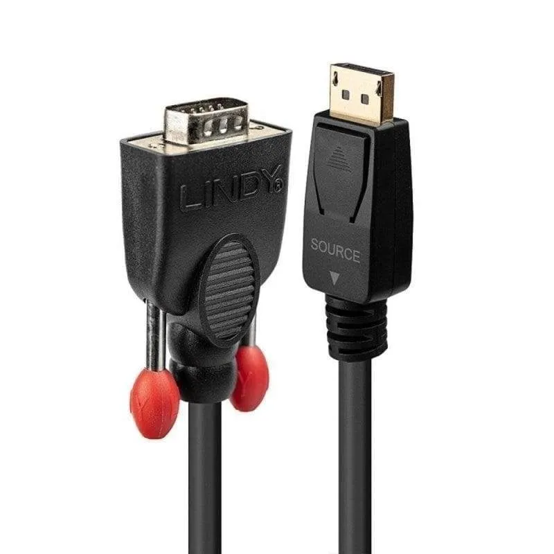Adattatore video Lindy 41942 VGA DisplayPort 2 m nero alta risoluzione - immagine 1