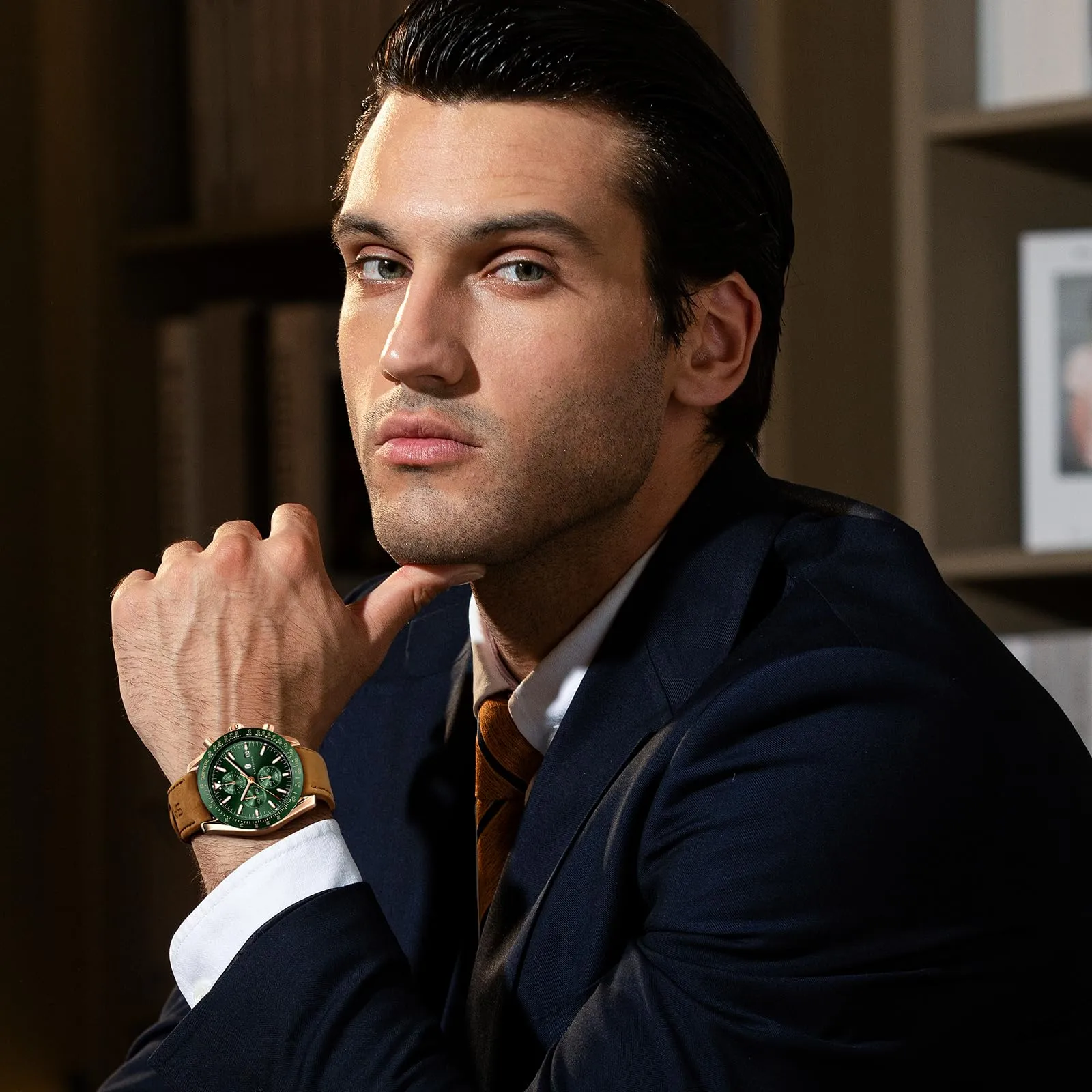 BENYAR BY Orologio Uomo Cronografo Analogico al Quarzo Impermeabile Luminoso Orologio da Polso Sportivo Orologi Regali per Uomo - immagine 3