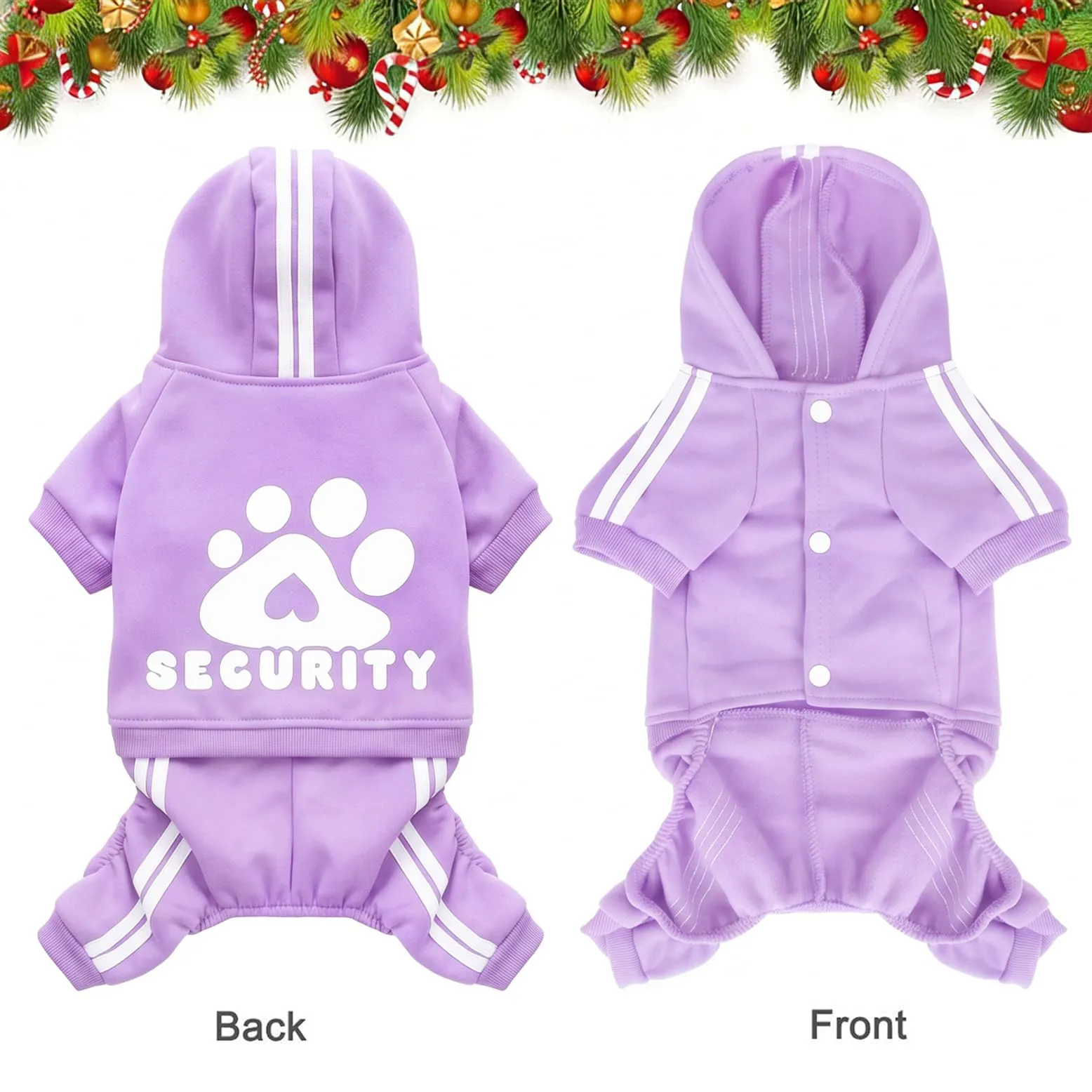 Dolahovy Felpa con cappuccio per cani Abbigliamento animali domestici Maglioni cuccioli autunno inverno Cappotti in pile cani Abito cane cotone per Chihuahua Small Medium Cani (Violetta, XXL) - immagine 6