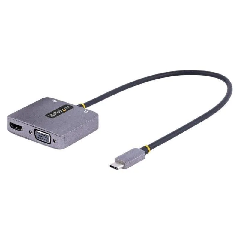 Adattatore USB-C StarTech Multipuerto HDMI VGA Audio 4K60Hz PD 100W Grigio - immagine 1