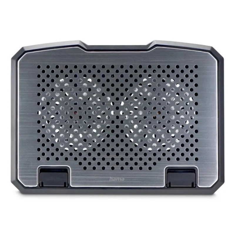 Supporto Ventilato Portatile Hama Aluminium USB 15,6" Nero con Luci Blu Regolabile - immagine 1