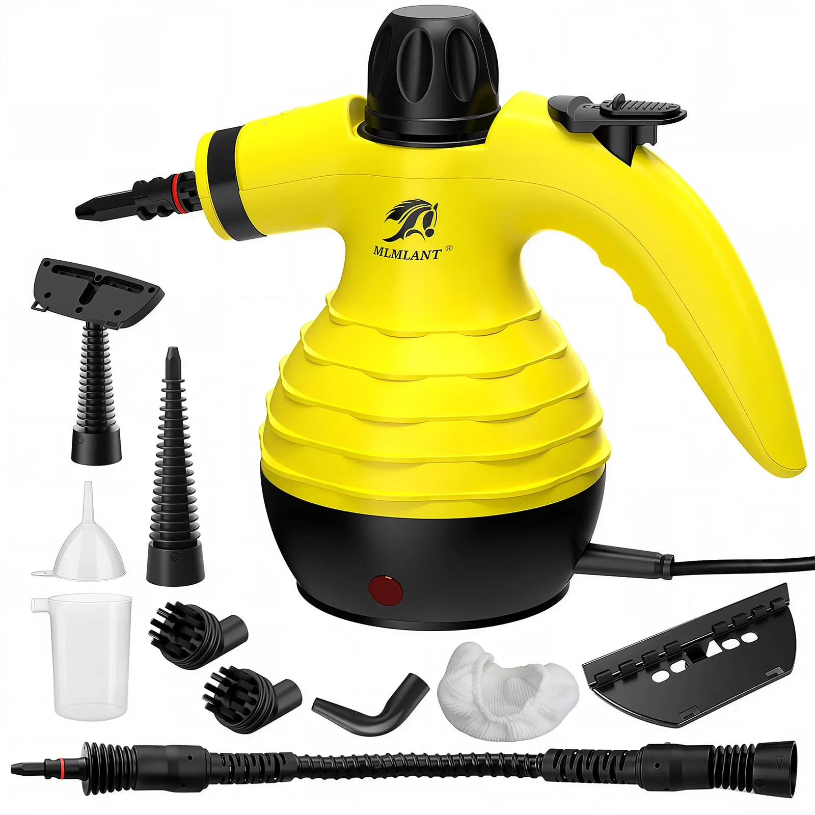 MLMLANT Pulitrice a Vapore Portatile, Steam Cleaner con 10 Accessori - immagine 1