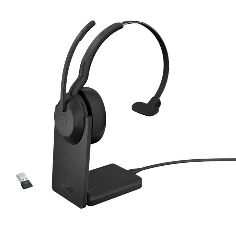 Auricolare Jabra Wired e Wireless Monoaurale Nero con Cancellazione Attiva del Rumore - immagine 1