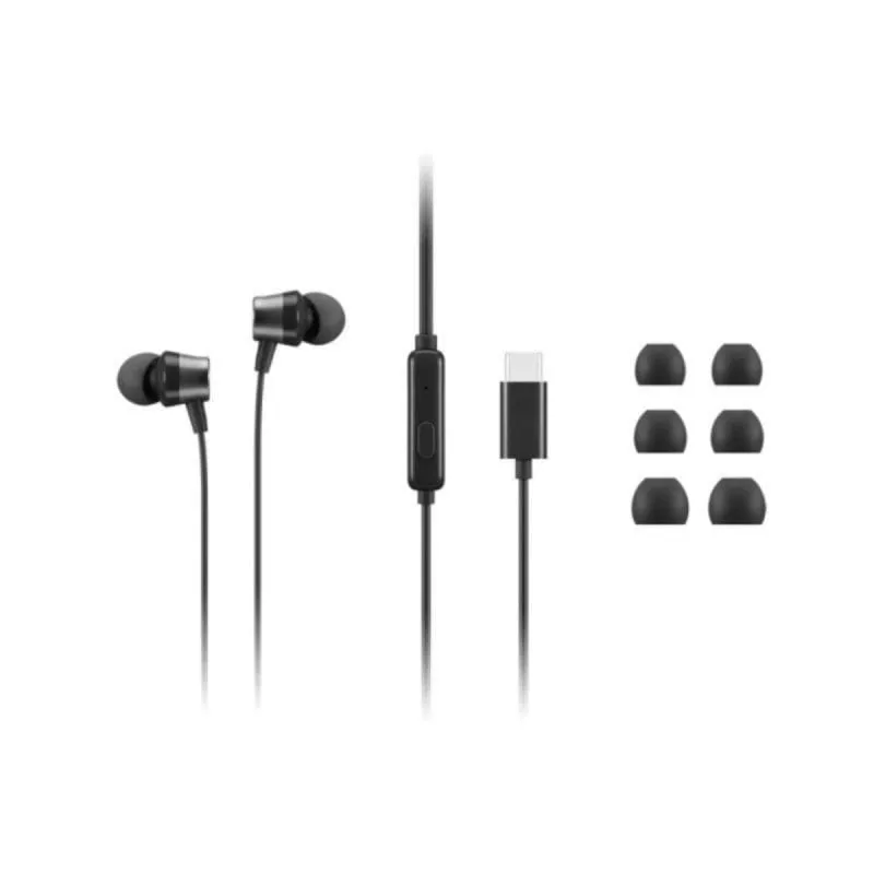 Auricolari Lenovo 4XD1J77351 con filo USB-C Binaurali In-Ear per Ufficio, Microfono integrato, Nero - immagine 1