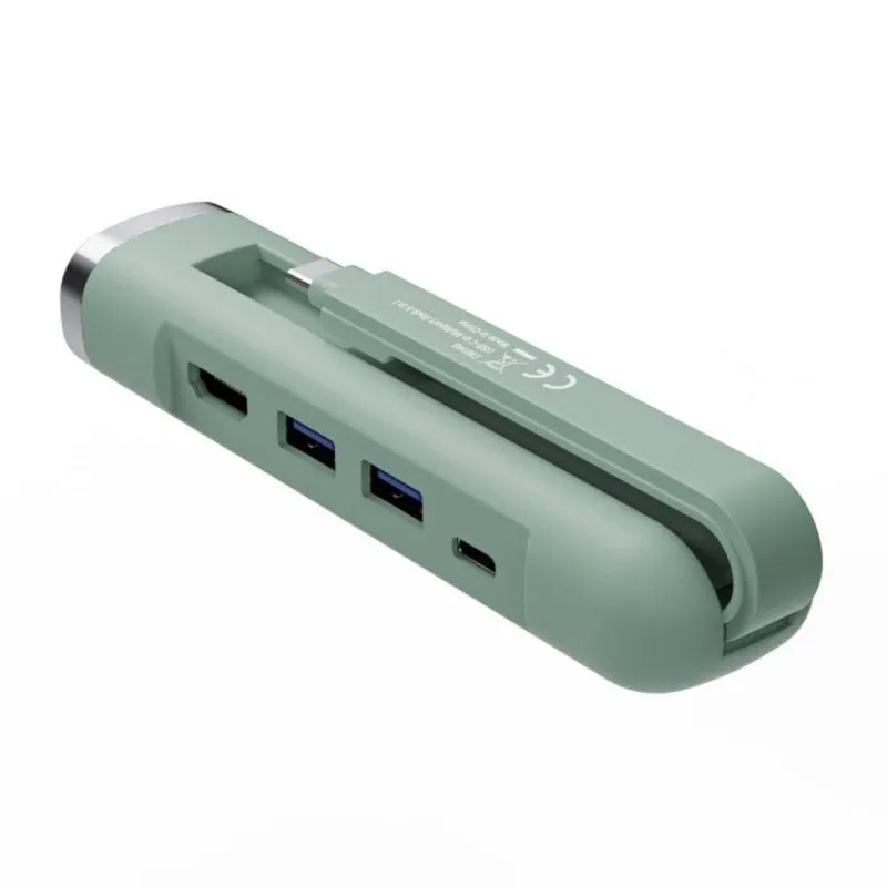 Dock USB-C Ewent EW1148 HDMI 4K Ethernet Gigabit Verde Dock USB-C Ewent EW1148 HDMI 4K Ethernet Gigabit Verde - immagine 1