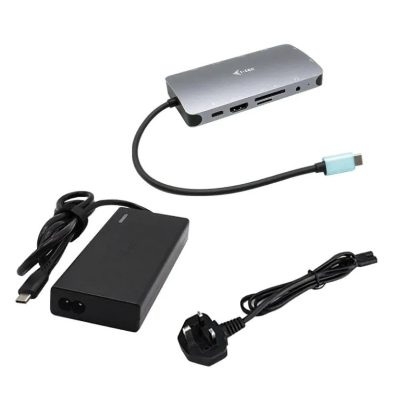 Replicatore i-tec Metal USB-C Nano Dock HDMI VGA LAN 100W + Caricatore Universale 77W - immagine 1