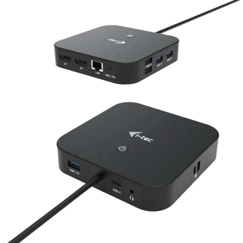 Stazione di Docking USB-C i-tec Dual Display Power Delivery 100W Nero - immagine 1