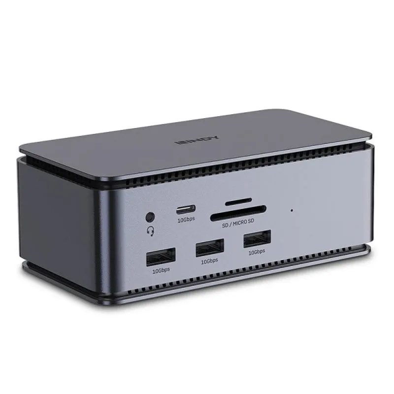 Acoplamiento Lindy 43372 USB4 100 W Antracita Acoplamiento Lindy 43372 USB4 100 W Antracita - immagine 1
