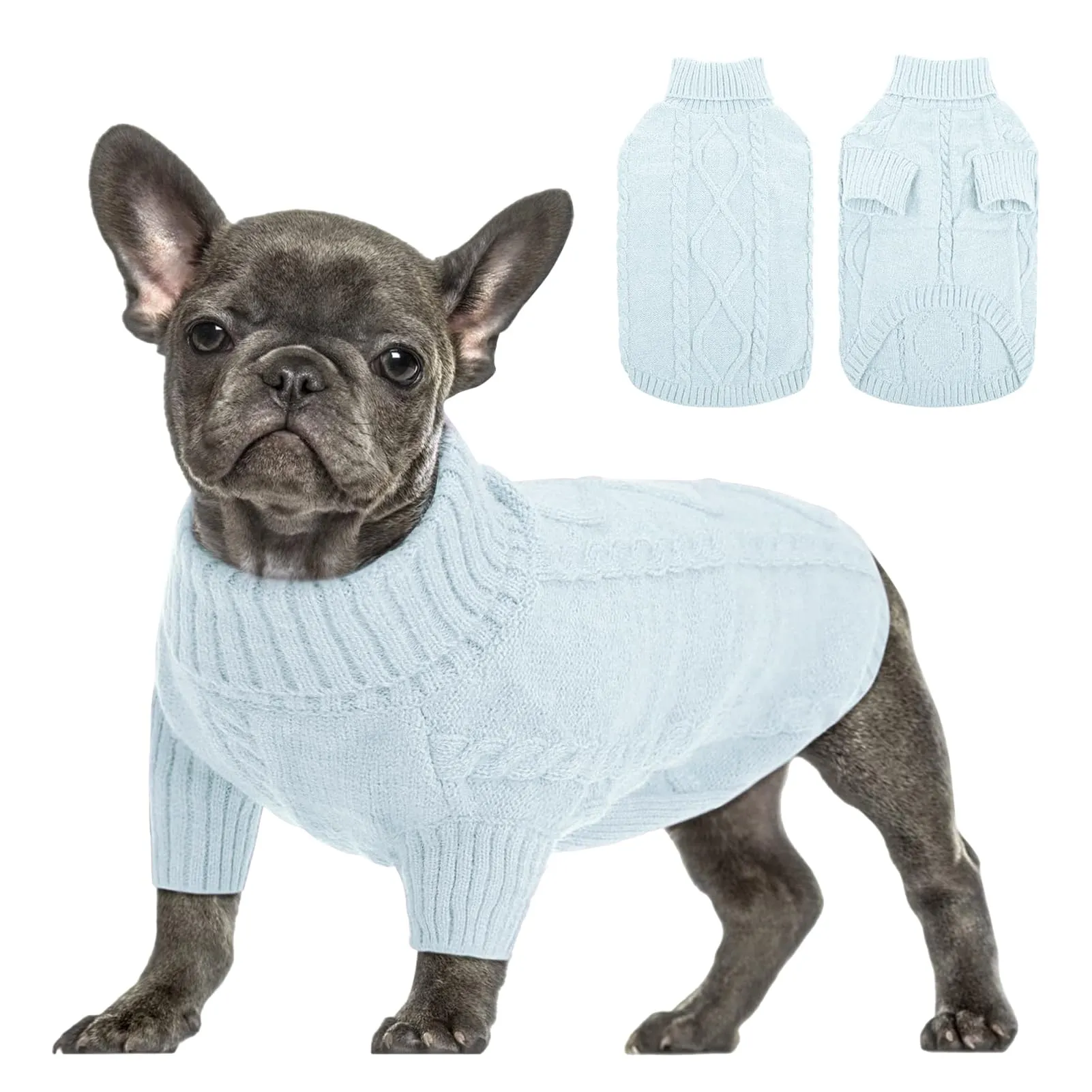 Queenmore Maglione Cane Bassotto Caldo Elastico Collo Alto Ritorto - immagine 1