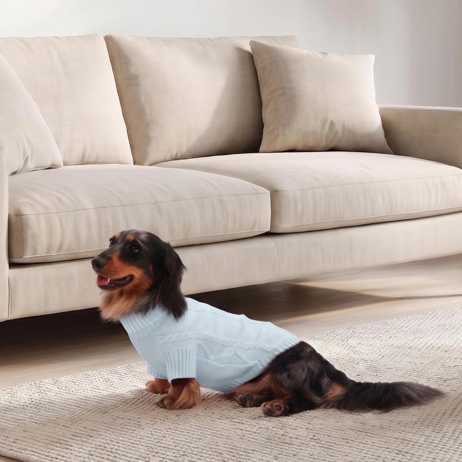 Queenmore Maglione Per Cani Di Taglia Piccola Maglia A Trecce Per Il Freddo - immagine 6