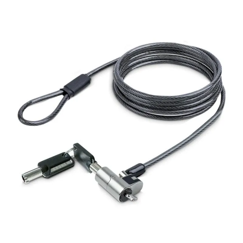 Lucchetto Cavo Antifurto StarTech Nano-Slot 2m 2 Chiavi Nero Argento - immagine 1