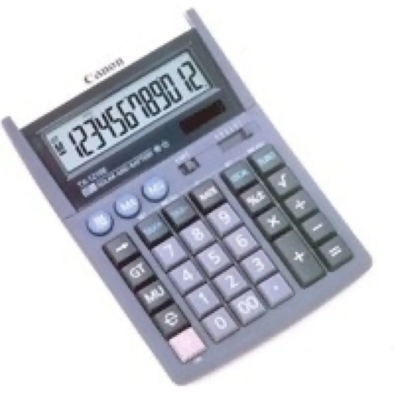 Calcolatrice da Tavolo Canon TX-1210E 12 Cifre Display Inclinato Batteria/Solare Viola - immagine 1