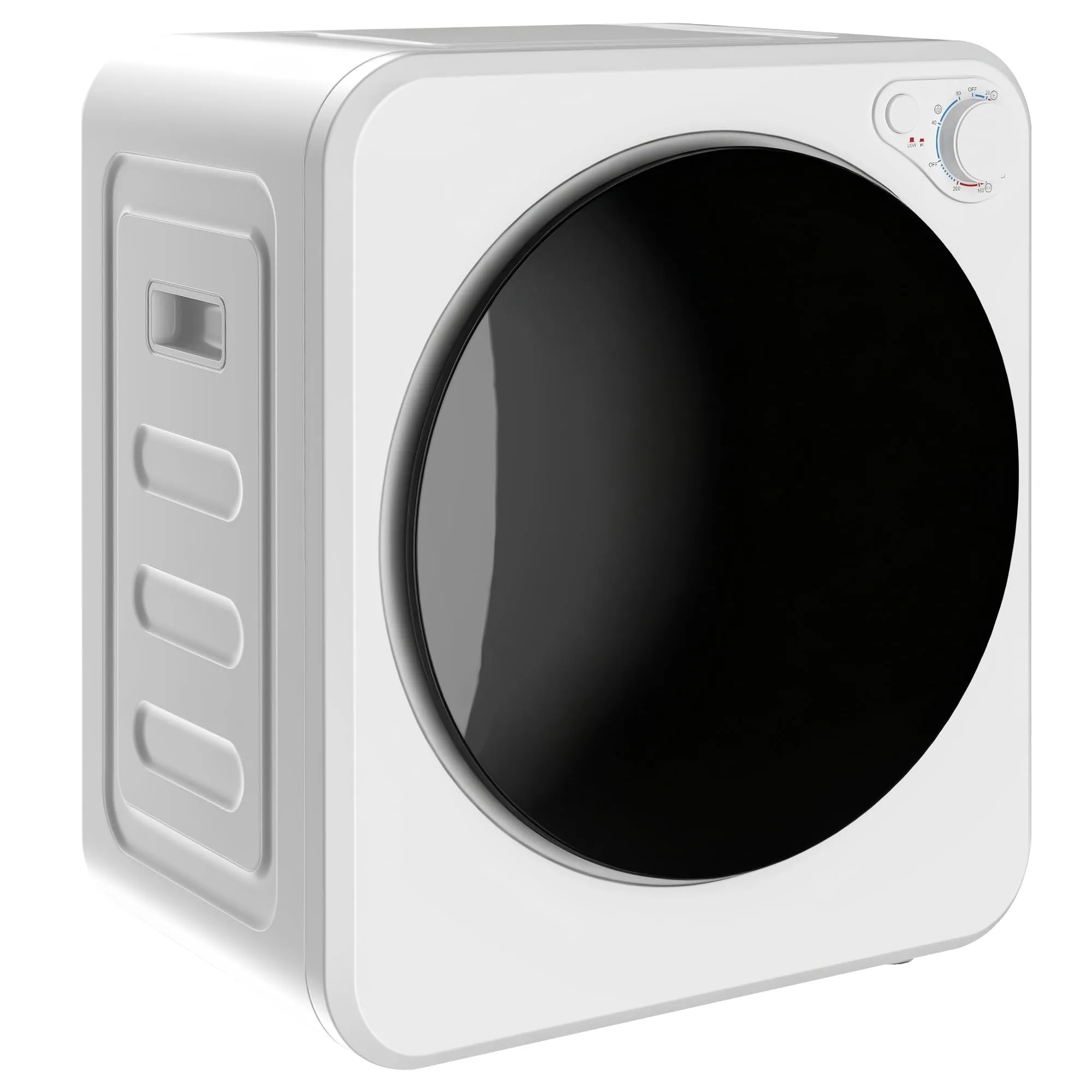 HOMCOM Mini Asciugatrice Portatile 2.5 kg, 5 Programmi, 800/400 W, Bianco - immagine 1