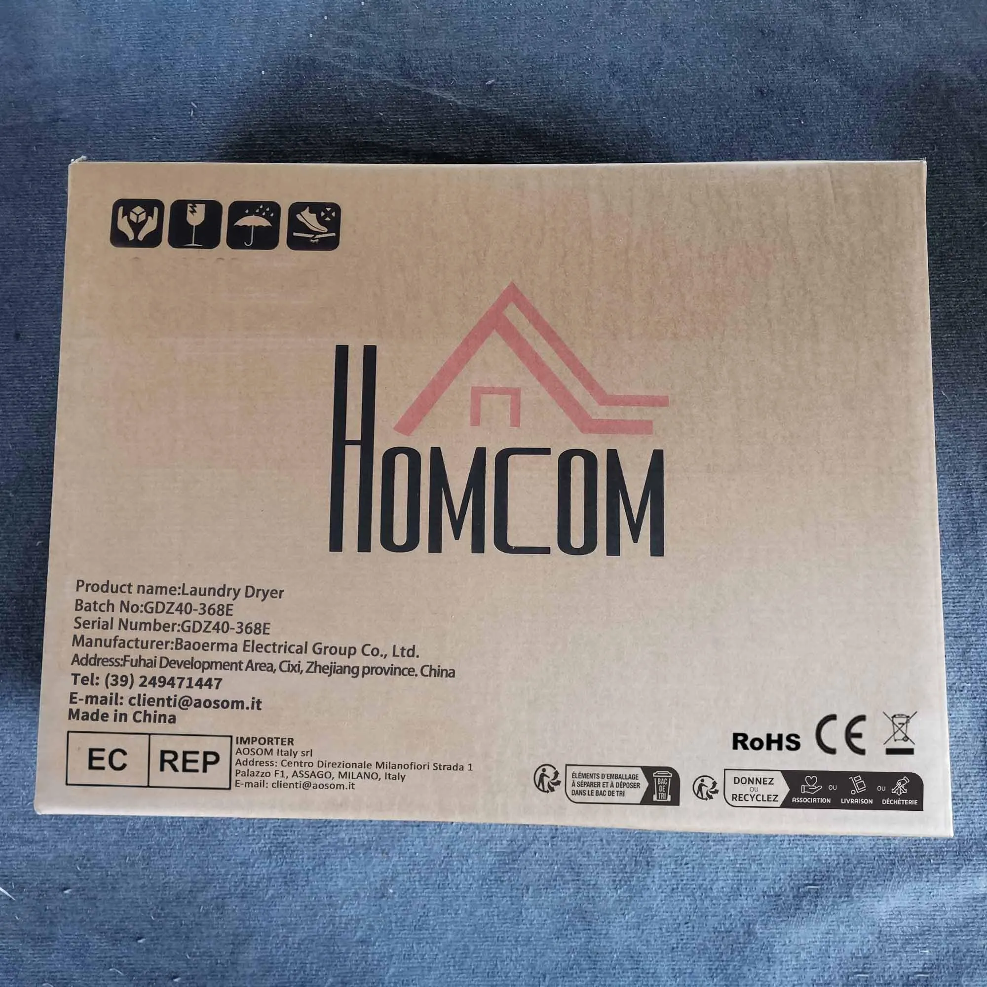 HOMCOM Mini Asciugatrice Portatile 2.5 kg, 5 Programmi, 800/400 W, Bianco - immagine 10