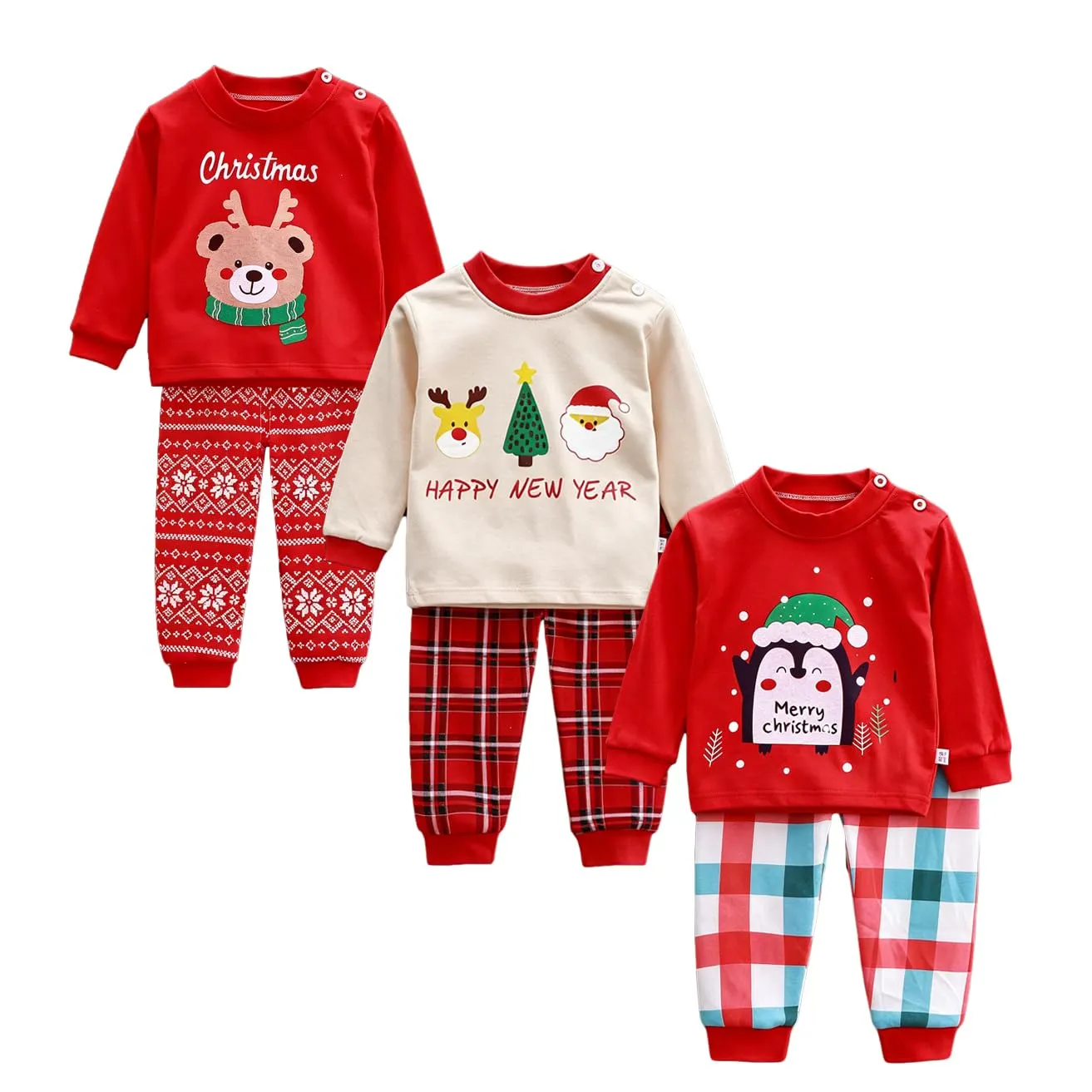 XM-Amigo 3 Completo Pigiami a Maniche Lunghe in Cotone per Bambino Maschio - immagine 1