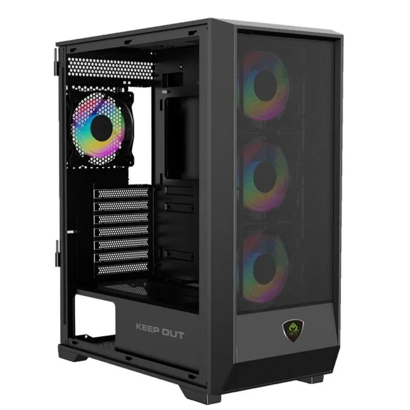 Case PC Keep Out XC-501 MESH Gaming Cristallo ARGB Nero ATX Micro-ATX ITX Case PC Keep Out XC-501 MESH Gaming Cristallo ARGB Nero ATX Micro-ATX ITX - immagine 1